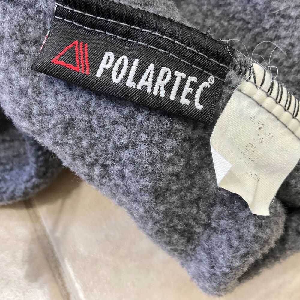 Land's End Polartec Fleece 1/4 Zip Jacket Hooded Women's Med Gray - Picture 10 of 10